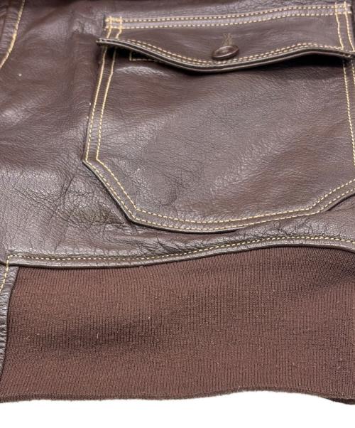 MORGAN PRODUCTION（モルガン プロダクションズ）MORGAN PRODUCTION (モルガン プロダクションズ) U.S.NAVY G-1レザーフライトジャケット ブラウン サイズ:SIZE 42（M)の古着・服飾アイテム