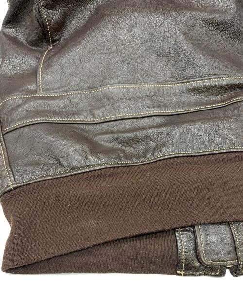 MORGAN PRODUCTION（モルガン プロダクションズ）MORGAN PRODUCTION (モルガン プロダクションズ) U.S.NAVY G-1レザーフライトジャケット ブラウン サイズ:SIZE 42（M)の古着・服飾アイテム