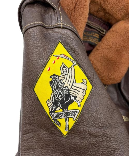 MORGAN PRODUCTION（モルガン プロダクションズ）MORGAN PRODUCTION (モルガン プロダクションズ) U.S.NAVY G-1レザーフライトジャケット ブラウン サイズ:SIZE 42（M)の古着・服飾アイテム