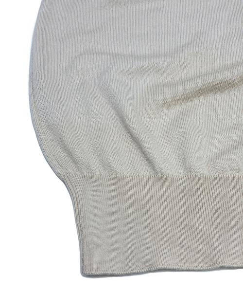 CELINE（セリーヌ）CELINE (セリーヌ) シルク・カシミヤ混半袖ニット アイボリー サイズ:SIZE 36（S）の古着・服飾アイテム