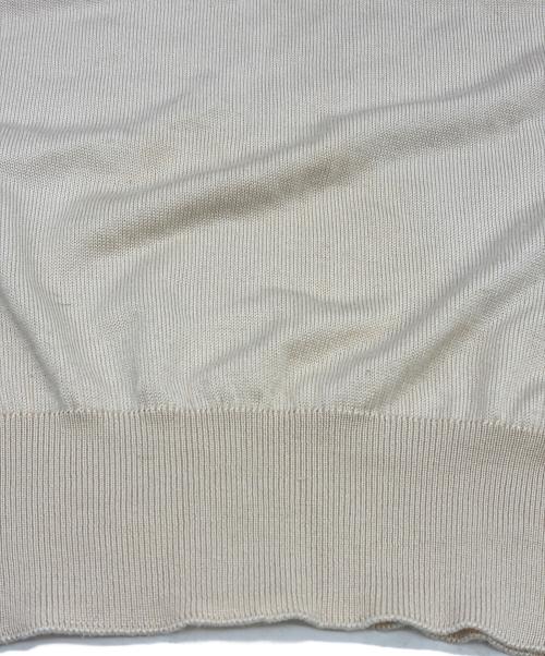 CELINE（セリーヌ）CELINE (セリーヌ) シルク・カシミヤ混半袖ニット アイボリー サイズ:SIZE 36（S）の古着・服飾アイテム