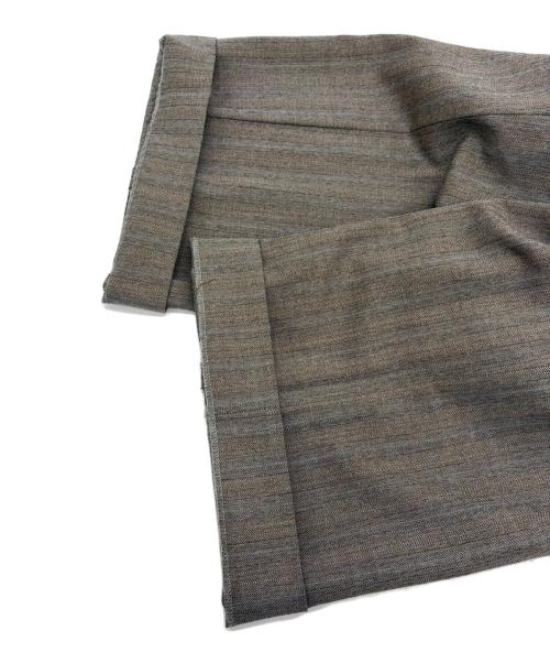 AURALEE（オーラリー）AURALEE (オーラリー) WOOL SILK HERRINGBONE WIDE SLACKS ブラウン サイズ:SIZE 4の古着・服飾アイテム