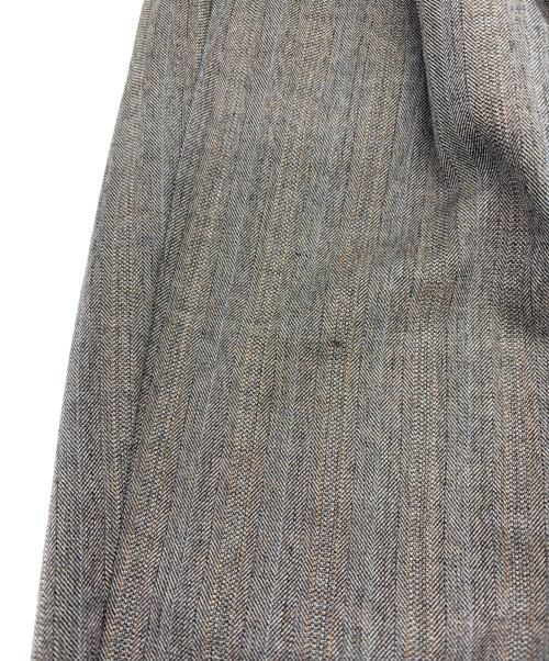 AURALEE（オーラリー）AURALEE (オーラリー) WOOL SILK HERRINGBONE WIDE SLACKS ブラウン サイズ:SIZE 4の古着・服飾アイテム