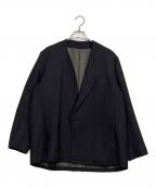 KANATAカナタ）の古着「ノーカラージャケット」｜ネイビー