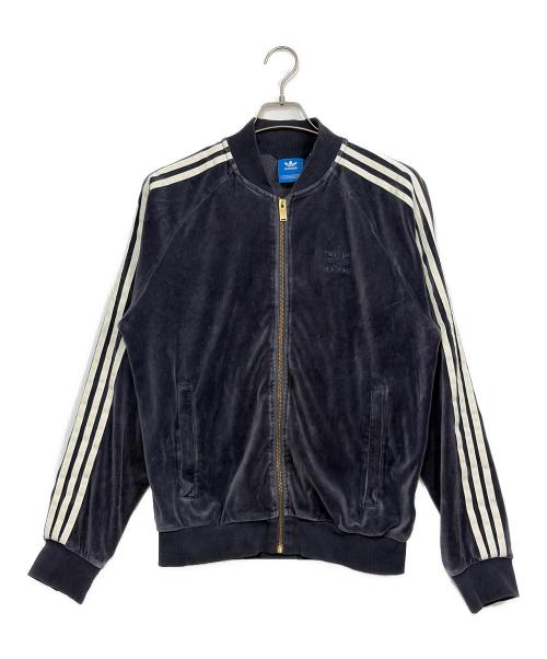 adidas Originals（アディダスオリジナル）adidas originals (アディダスオリジナル) ベロアトラックジャケット ネイビー サイズ:SIZE Lの古着・服飾アイテム