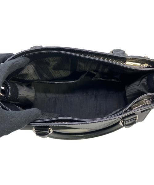 Salvatore Ferragamo（サルヴァトーレ フェラガモ）Salvatore Ferragamo (サルヴァトーレ フェラガモ) ダブルガンチーニ 2WAYトートバッグ ブラックの古着・服飾アイテム