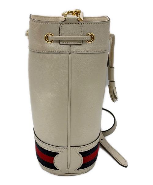 GUCCI（グッチ）GUCCI (グッチ) スモールバケットバッグ ホワイトの古着・服飾アイテム