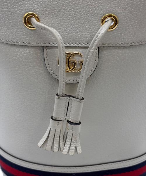 GUCCI（グッチ）GUCCI (グッチ) スモールバケットバッグ ホワイトの古着・服飾アイテム