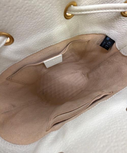 GUCCI（グッチ）GUCCI (グッチ) スモールバケットバッグ ホワイトの古着・服飾アイテム