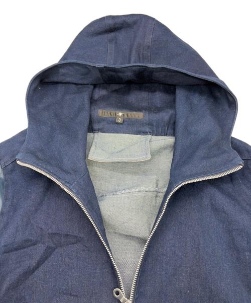 NO ID.（ノーアイディー）NO ID. (ノーアイディー) デニム切替ジャケット インディゴ サイズ:SIZE Lの古着・服飾アイテム
