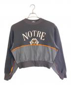 eimee lawエイミーロウ）の古着「ファスナースリットスウェット」｜グレー