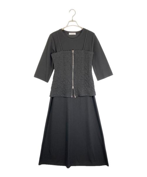 eimee law（エイミーロウ）eimee law (エイミーロウ) ビスチェ付半袖ワンピース ブラック サイズ:SIZE 38の古着・服飾アイテム