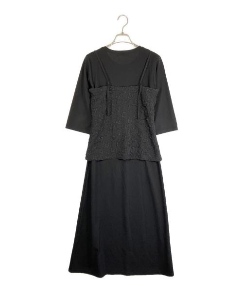 eimee law（エイミーロウ）eimee law (エイミーロウ) ビスチェ付半袖ワンピース ブラック サイズ:SIZE 38の古着・服飾アイテム