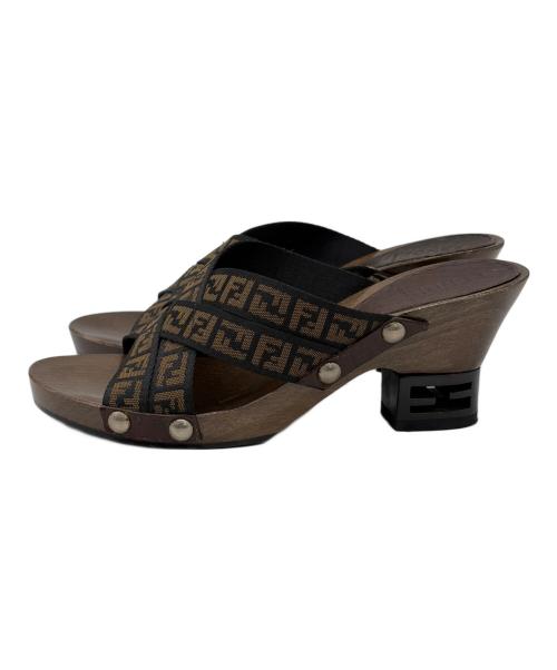 FENDI（フェンディ）FENDI (フェンディ) ミュール ブラウン サイズ:SIZE 22cmの古着・服飾アイテム