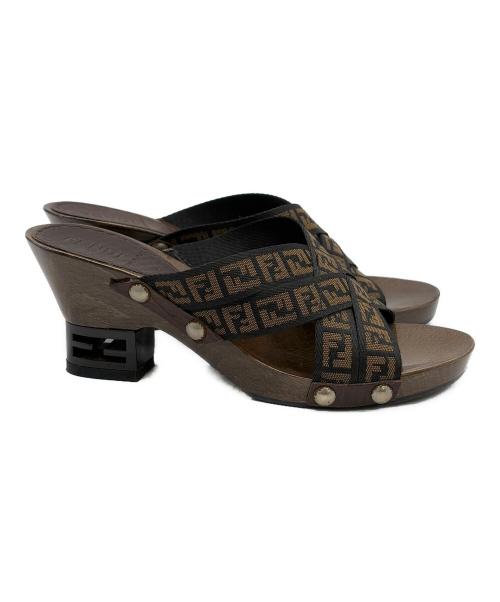 FENDI（フェンディ）FENDI (フェンディ) ミュール ブラウン サイズ:SIZE 22cmの古着・服飾アイテム