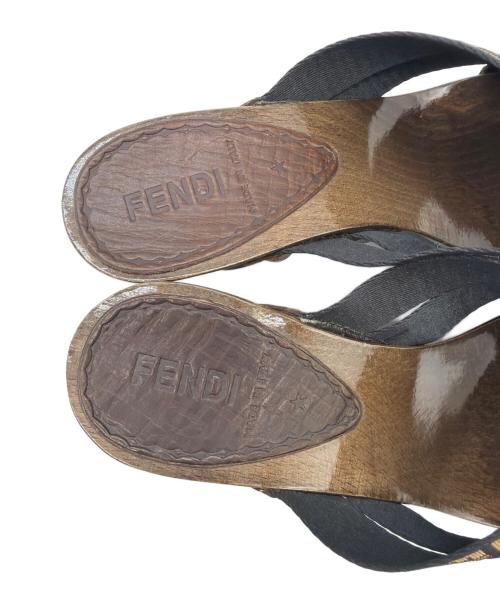 FENDI（フェンディ）FENDI (フェンディ) ミュール ブラウン サイズ:SIZE 22cmの古着・服飾アイテム