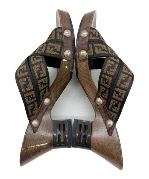 FENDI（フェンディ）FENDI (フェンディ) ミュール ブラウン サイズ:SIZE 22cmの古着・服飾アイテム