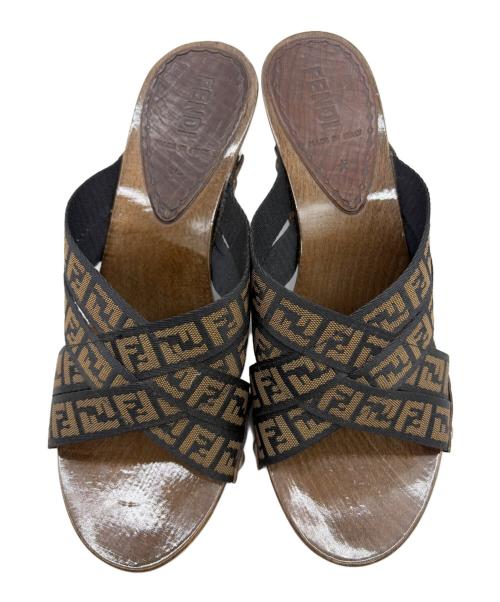 FENDI（フェンディ）FENDI (フェンディ) ミュール ブラウン サイズ:SIZE 22cmの古着・服飾アイテム