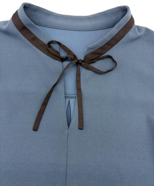 icB（アイシービー）icB (アイシービー) 長袖ブラウス ブルー サイズ:SIZE XLの古着・服飾アイテム