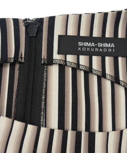 SHIMA-SHIMA KOKURAORI（シマシマコクラオリ）SHIMA-SHIMA KOKURAORI (シマシマコクラオリ) ノースリーブワンピース ブラック×ブラウン サイズ:SIZE Freeの古着・服飾アイテム