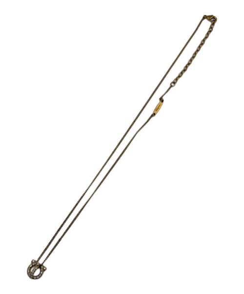 Salvatore Ferragamo（サルヴァトーレ フェラガモ）Salvatore Ferragamo (サルヴァトーレ フェラガモ) ガンチーニ 3Dネックレス ゴールドカラーの古着・服飾アイテム