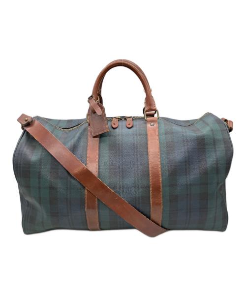 POLO RALPH LAUREN（ポロ・ラルフローレン）POLO RALPH LAUREN (ポロ・ラルフローレン) ボストンバッグ ネイビー×グリーンの古着・服飾アイテム