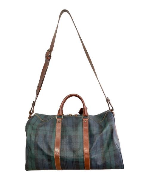 POLO RALPH LAUREN（ポロ・ラルフローレン）POLO RALPH LAUREN (ポロ・ラルフローレン) ボストンバッグ ネイビー×グリーンの古着・服飾アイテム