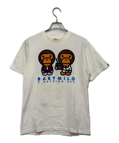A BATHING APE（ア ベイシング エイプ）A BATHING APE (ア ベイシング エイプ) 半袖Tシャツ ホワイト サイズ:SIZE Sの古着・服飾アイテム