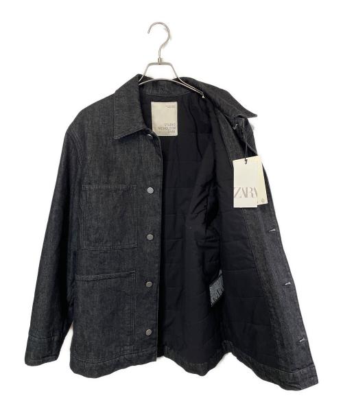 ZARA（ザラ）ZARA (ザラ) STUDIO NICHOLSON (スタジオ ニコルソン) デニムジャケット ブラック サイズ:EUR　S 未使用品の古着・服飾アイテム