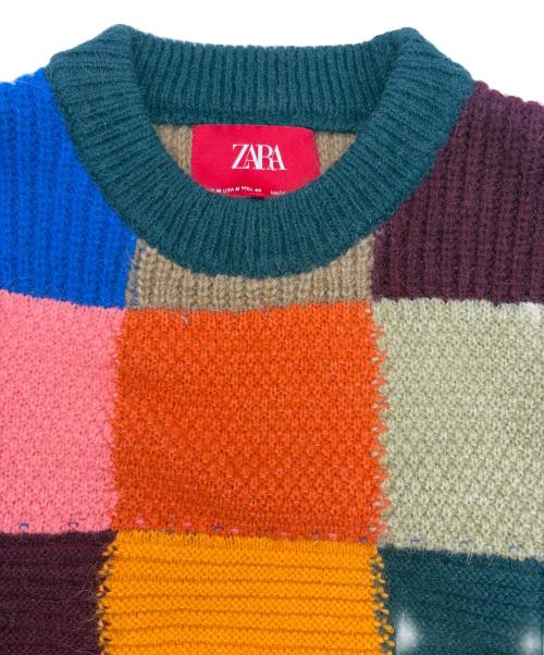 ZARA（ザラ）ZARA (ザラ) Harry Lambert (ハリー・ランバート) 厚手ニット マルチカラー サイズ:SIZE Mの古着・服飾アイテム