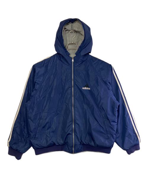 adidas（アディダス）adidas (アディダス) リバーシブルフーデッドジャケット ネイビー サイズ:XLの古着・服飾アイテム