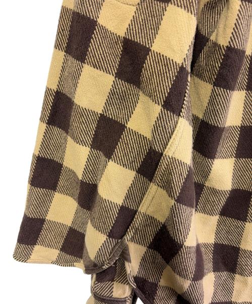 HUMAN MADE（ヒューマンメイド）HUMAN MADE (ヒューマンメイド) 長袖シャツ ブラウン×ベージュ サイズ:SIZE Sの古着・服飾アイテム