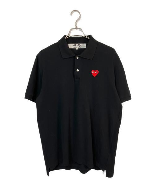 PLAY COMME des GARCONS（プレイコムデギャルソン）PLAY COMME des GARCONS (プレイコムデギャルソン) ポロシャツ ブラック サイズ:XXLの古着・服飾アイテム