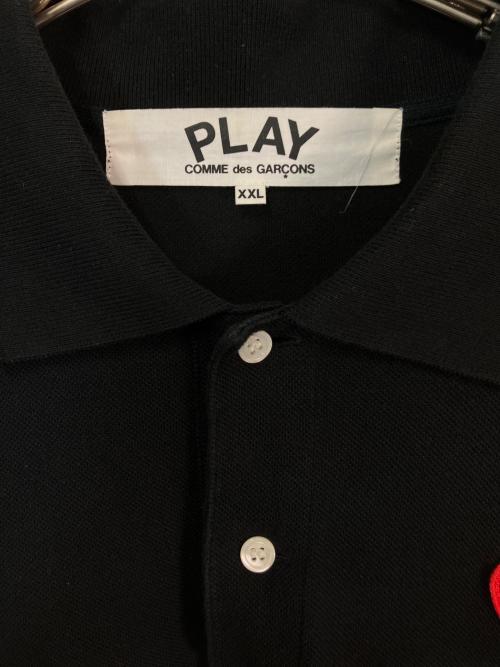 PLAY COMME des GARCONS（プレイコムデギャルソン）PLAY COMME des GARCONS (プレイコムデギャルソン) ポロシャツ ブラック サイズ:XXLの古着・服飾アイテム