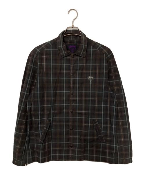 stussy（ステューシー）stussy (ステューシー) コーチジャケット ブラウン サイズ:XLの古着・服飾アイテム