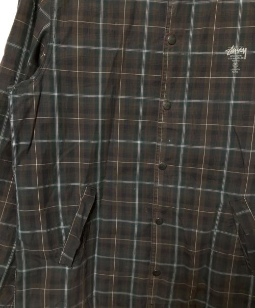 stussy（ステューシー）stussy (ステューシー) コーチジャケット ブラウン サイズ:XLの古着・服飾アイテム