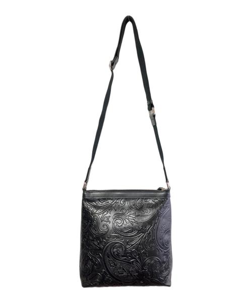 ETRO（エトロ）ETRO (エトロ) マルゴット型押しレザートートバッグ ブラックの古着・服飾アイテム