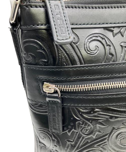 ETRO（エトロ）ETRO (エトロ) マルゴット型押しレザートートバッグ ブラックの古着・服飾アイテム