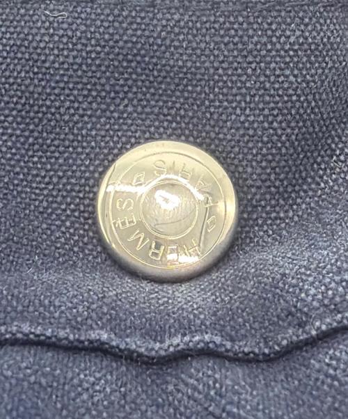HERMES（エルメス）HERMES (エルメス) トートバッグ ネイビー×ブラウンの古着・服飾アイテム