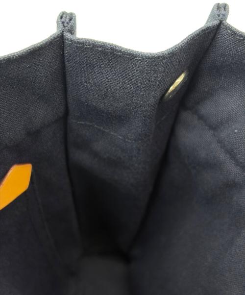 HERMES（エルメス）HERMES (エルメス) トートバッグ ネイビー×ブラウンの古着・服飾アイテム