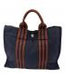 HERMES (エルメス) トートバッグ ネイビー×ブラウン：12000円
