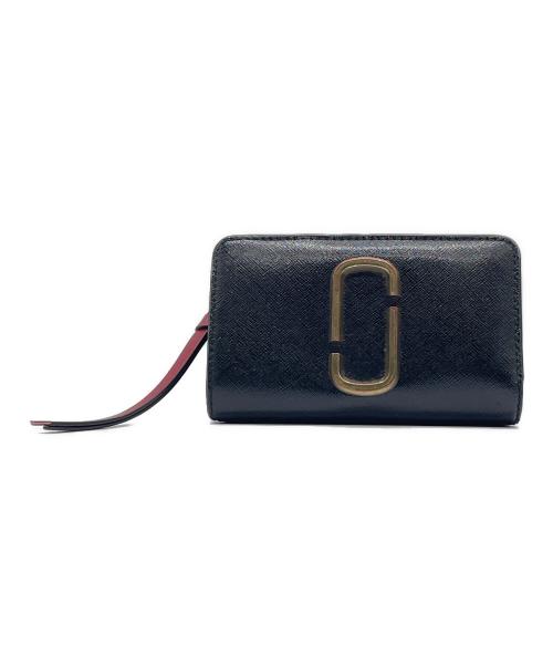 MARC JACOBS（マークジェイコブス）MARC JACOBS (マークジェイコブス) 2つ折り財布 ブラック×レッドの古着・服飾アイテム