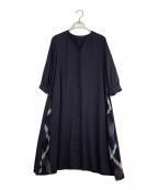 BLUE LABEL CRESTBRIDGEブルーレーベルクレストブリッジ）の古着「半袖ワンピース」｜ネイビー