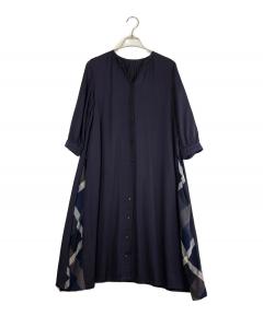 中古・古着通販】YOKO CHAN (ヨーコチャン) 半袖ワンピース ネイビー