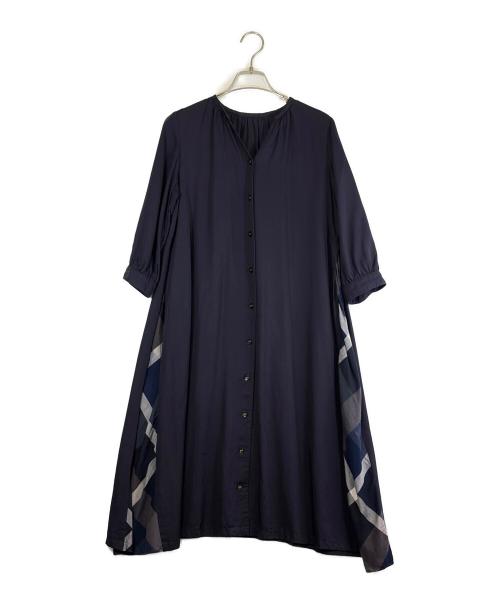 BLUE LABEL CRESTBRIDGE（ブルーレーベルクレストブリッジ）BLUE LABEL CRESTBRIDGE (ブルーレーベルクレストブリッジ) 半袖ワンピース ネイビー サイズ:SIZE 36（M）の古着・服飾アイテム