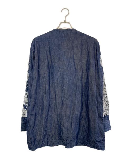 AndFamily（アンドファミリー）AndFamily (アンドファミリー) ノーカラーデニムジャケット インディゴ サイズ:Mの古着・服飾アイテム