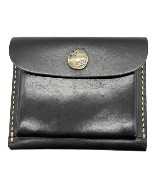 LEATHER ARTS&CRAFTS MOTO（レザーアーツ アンド クラフツ モト）LEATHER ARTS&CRAFTS MOTO (レザーアーツ アンド クラフツ モト) コンパクトウォレット ブラックの古着・服飾アイテム