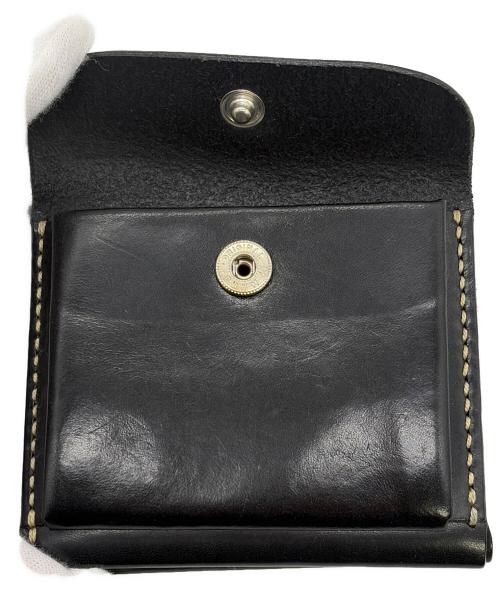 LEATHER ARTS&CRAFTS MOTO（レザーアーツ アンド クラフツ モト）LEATHER ARTS&CRAFTS MOTO (レザーアーツ アンド クラフツ モト) コンパクトウォレット ブラックの古着・服飾アイテム