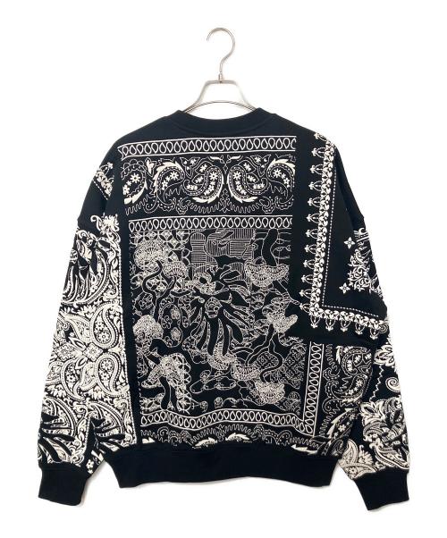 BAPE BLACK A BATHING APE（ベイプ ブラック ア ベイシング エイプ）BAPE BLACK A BATHING APE (ベイプ ブラック ア ベイシング エイプ) PAISLEY EMB SWEATSHIRT/ペイズリー・エンブ・スウェットシャツ/スウェット ブラック サイズ:XL 未使用品の古着・服飾アイテム