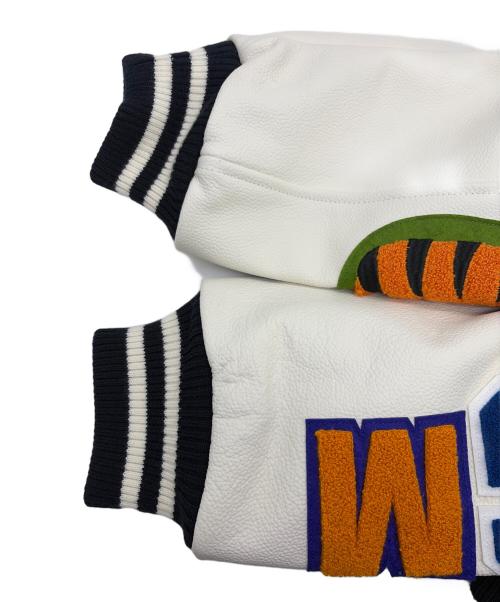 A BATHING APE（アベイシングエイプ）A BATHING APE (アベイシングエイプ) ブルゾン ネイビー×ホワイト サイズ:SIZE L 未使用品の古着・服飾アイテム